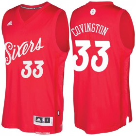 Maillot Navidad 2016 76ers Robert Covington 33 Rouge