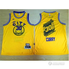 Maillot Golden State Warriors City Curry #30 Jaune