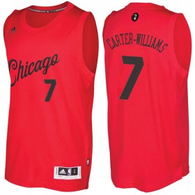 Maillot Navidad 2016 Michael Carter Williams Bulls 7 Rouge