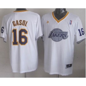 Maillot Gasol Los Angeles Lakers #16 Blanc
