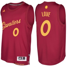 Maillot Navidad 2016 Kevin Love Cavaliers 0 Rouge