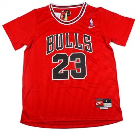 Maillot Authentic Manche Courte Bulls Jordan 23 Rouge