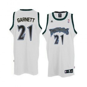 Maillot Retro Timberwolves Garnett 21 Blanc