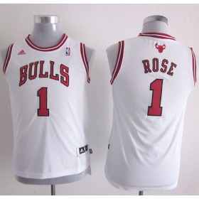 Maillot Enfant de Blanc Rose Chicago Bulls Revolution 30
