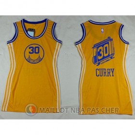 Maillot NBA Femme NBA Attrayant Warriors Curry 30# Jaune