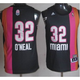 Maillot ABA de ONeal Miami Heat #32 Noir