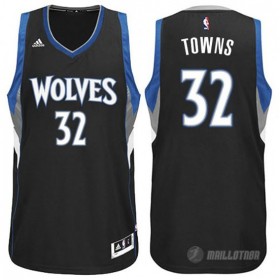 Maillot Minnesota Timberwolves Towns #32 Noir
