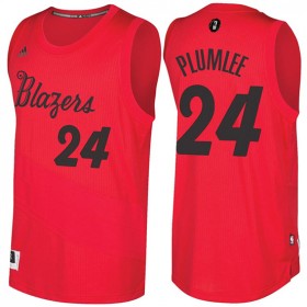 Maillot Navidad 2016 Mason Plumlee Blazers 24 Rouge