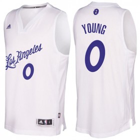 Maillot Navidad 2016 Nick Young Lakers 0 Blanc