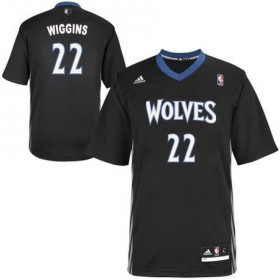 Maillot Manche Courte Timberwolves Wiggins 22 Noir