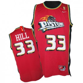 Maillot Detroit Pistons Hill #33 Rouge