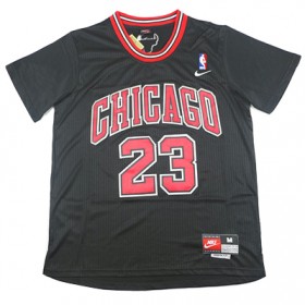 Maillot Authentic Manche Courte Bulls Jordan 23 Noir