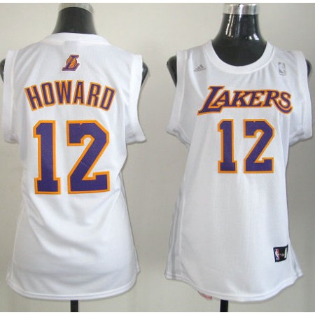 Maillot Femme de Howard Los Angeles Lakers #12 Blanc Maillot Femme de Howard Los Angeles Lakers #12 Blanc