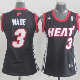 Maillot Femme de Wade Miami Heat #3 Noir