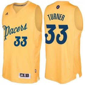 Maillot Navidad 2016 Myles Turner Pacers 33 Blond