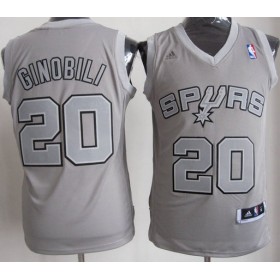 Maillot Ginobili San Antonio Spurs #20 Gris