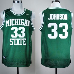 Maillot Johnson Michigan State Spartans #33 Vert