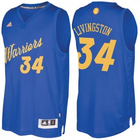 Maillot Navidad 2016 Shaun lLivingston Warriors 34 Bleu