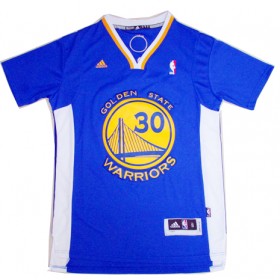 Maillot Authentic Manche Courte Warriors Curry 30 Bleu