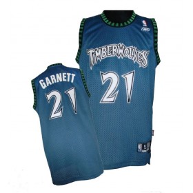 Maillot Retro Timberwolves Garnett 21 Bleu