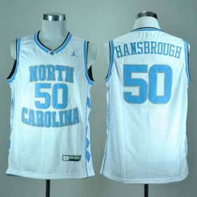 Maillot Hansbrough North Carolina Tar Heels #50 Blanc