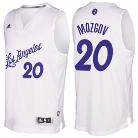 Maillot Navidad 2016 Timofey Mozgov Lakers 20 Blanc
