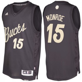 Maillot Navidad 2016 Greg Monroe Bucks 15 Noir