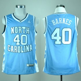 Maillot Barnes North Carolina Tar Heels #40 Bleu