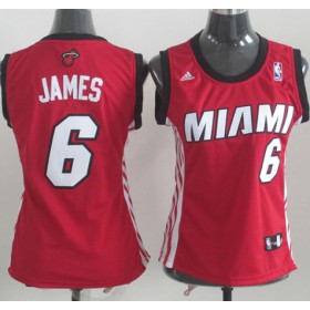 Maillot Femme de James Miami Heat #6 Rouge