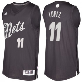 Maillot Navidad 2016 Brook Lopez Nets 11 Noir