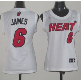 Maillot Femme de James Miami Heat #6 Blanc