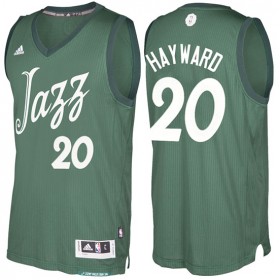 Maillot Navidad 2016 Gordon Hayward Jazz 20 Vert