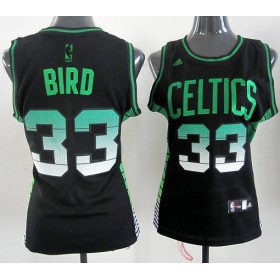 Maillot Femme de Bird Boston Celtics #33 Noir