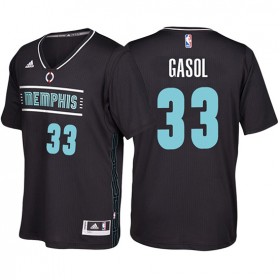 Maillot Manga Cort Marc Gasol Grizzlies 33 Noir