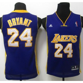 Maillot Enfant de Bryant Los Angeles Lakers #24 Pourpre