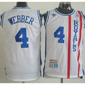 Maillot ABA de Webber Sacramento Kings #4 Blanc