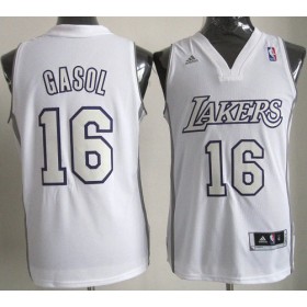 Maillot Gasol Los Angeles Lakers #16 Blanc
