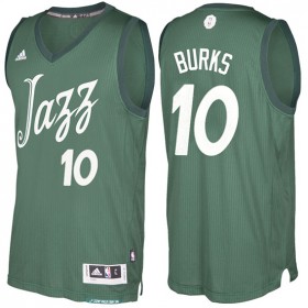 Maillot Navidad 2016 Alec Burks Jazz 10 Vert