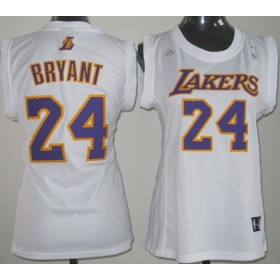 Maillot Femme de Bryant Los Angeles Lakers #24 Blanc