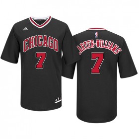 Maillot Manga Cort Michael Carter williams Bulls 7 Noir