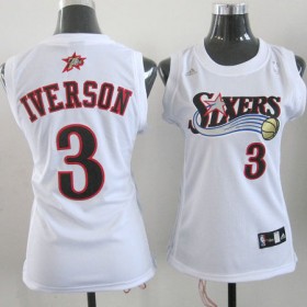 Maillot Femme de Iverson Philadelphia 76ers #3 Blanc