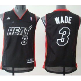 Maillot Enfant de Wade Miami Heat #3 Noir