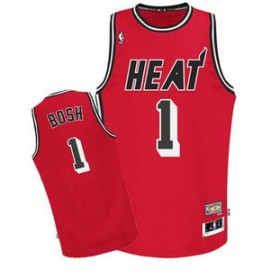 Maillot retro de Rouge Bosh Miami Heat Revolution 30