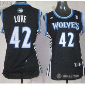 Maillot Femme de Love Minnesota Timberwolves #42 Noire