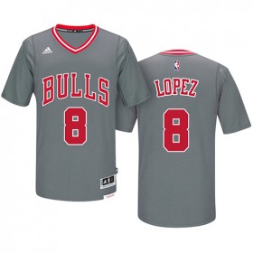 Maillot Manga Cort Robin Lopez Bulls 8 Gris