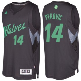 Maillot Navidad 2016 Nikola Pekovic Timberwolves 14 Noir
