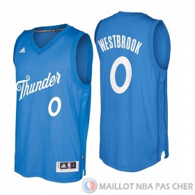 Maillot Westbrook Oklahoma City Thunder Noel #0 Bleu