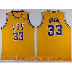 Maillot NBA NCAA LSD ONeal 33# Jaune