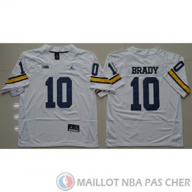 Maillot NCAA Tom Brady Jordan Tipo Blanc 2016