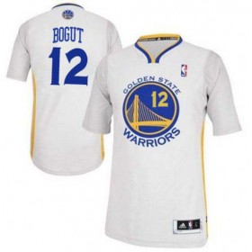 Maillot Manche Courte Warriors Bogut 12 Blanc